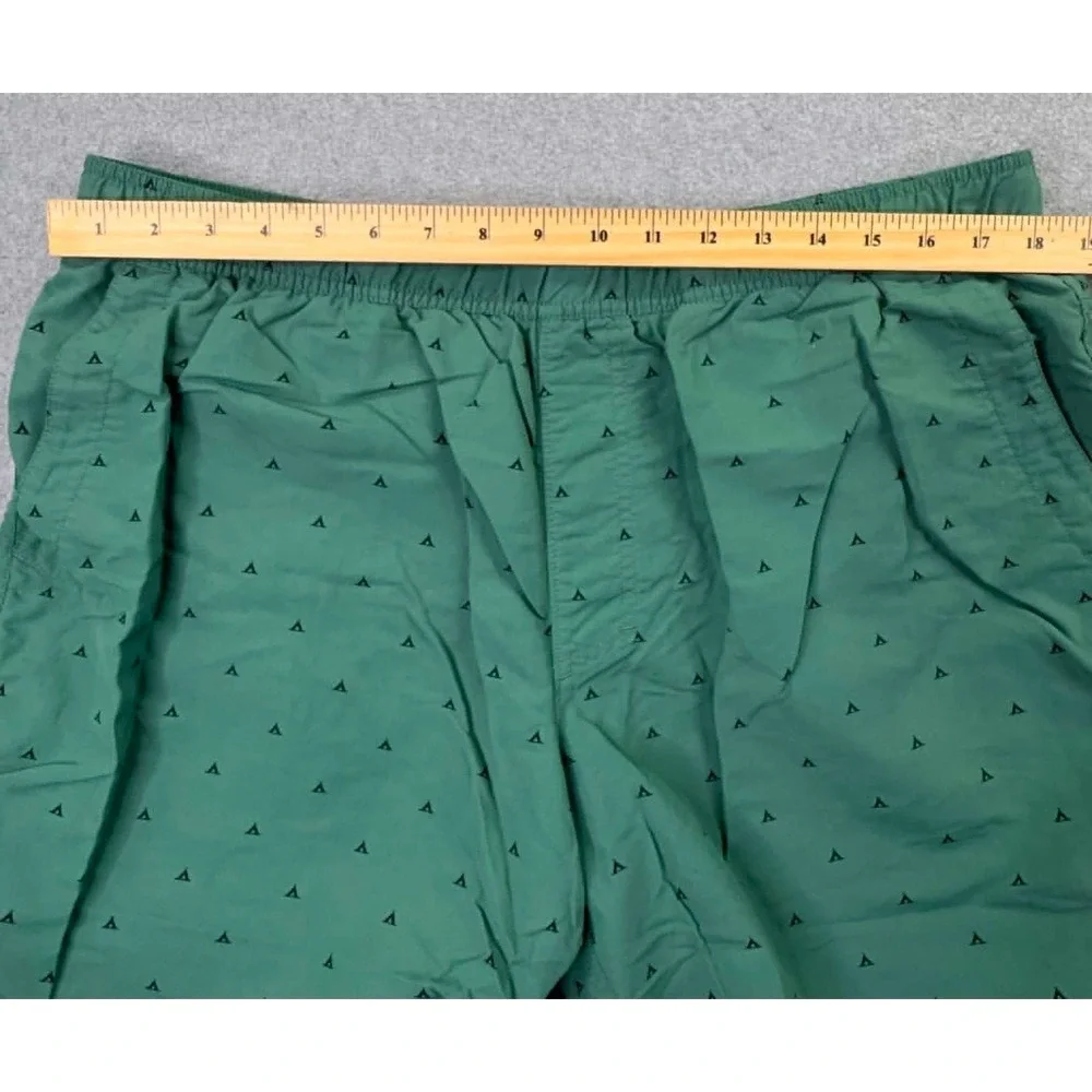 The North Face Flash‎ Dry Swim Trunks Mens XL Green Tent AOP Zip Pocket Lined